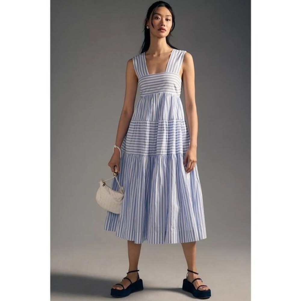 Anthropologie The Helena Square-Neck Babydoll Dress